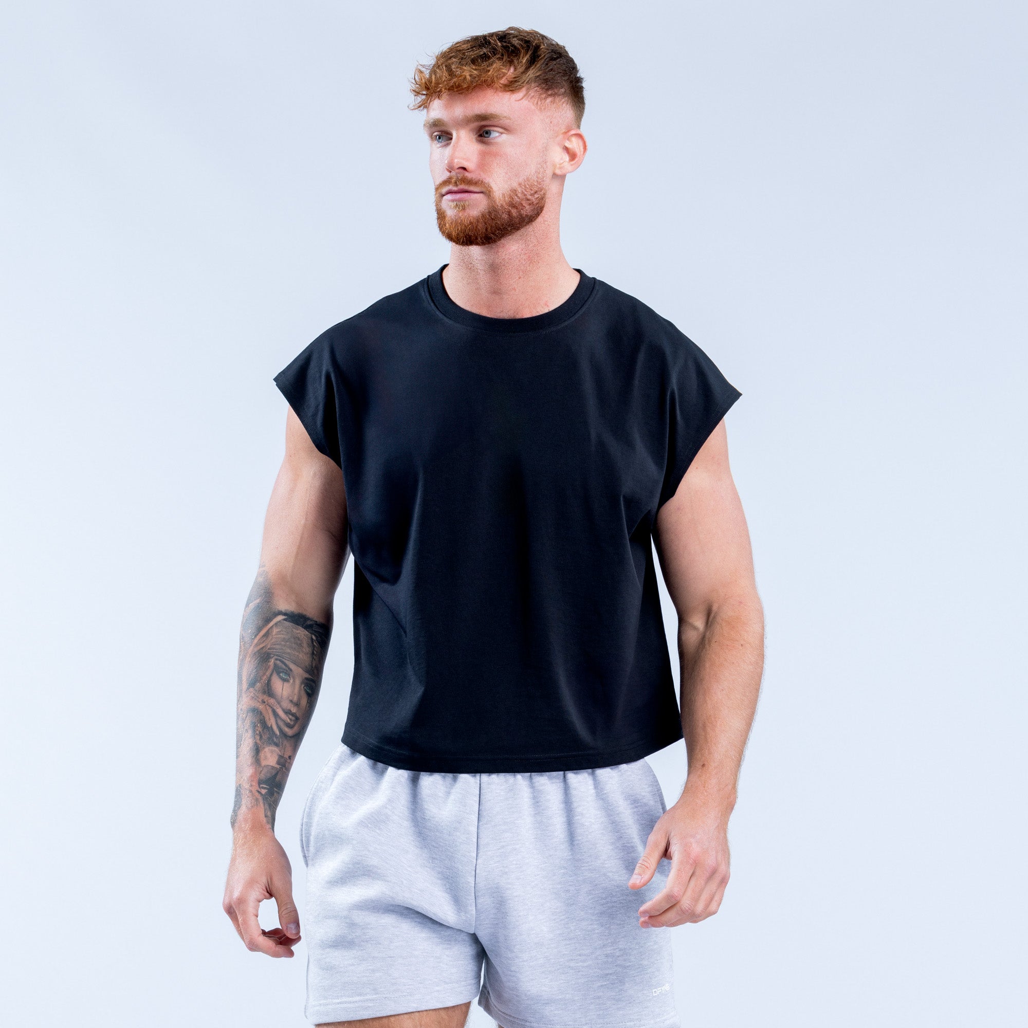 DFYNE Signature Crop Tanktop Herren Schwarz | 173MFTWAQ