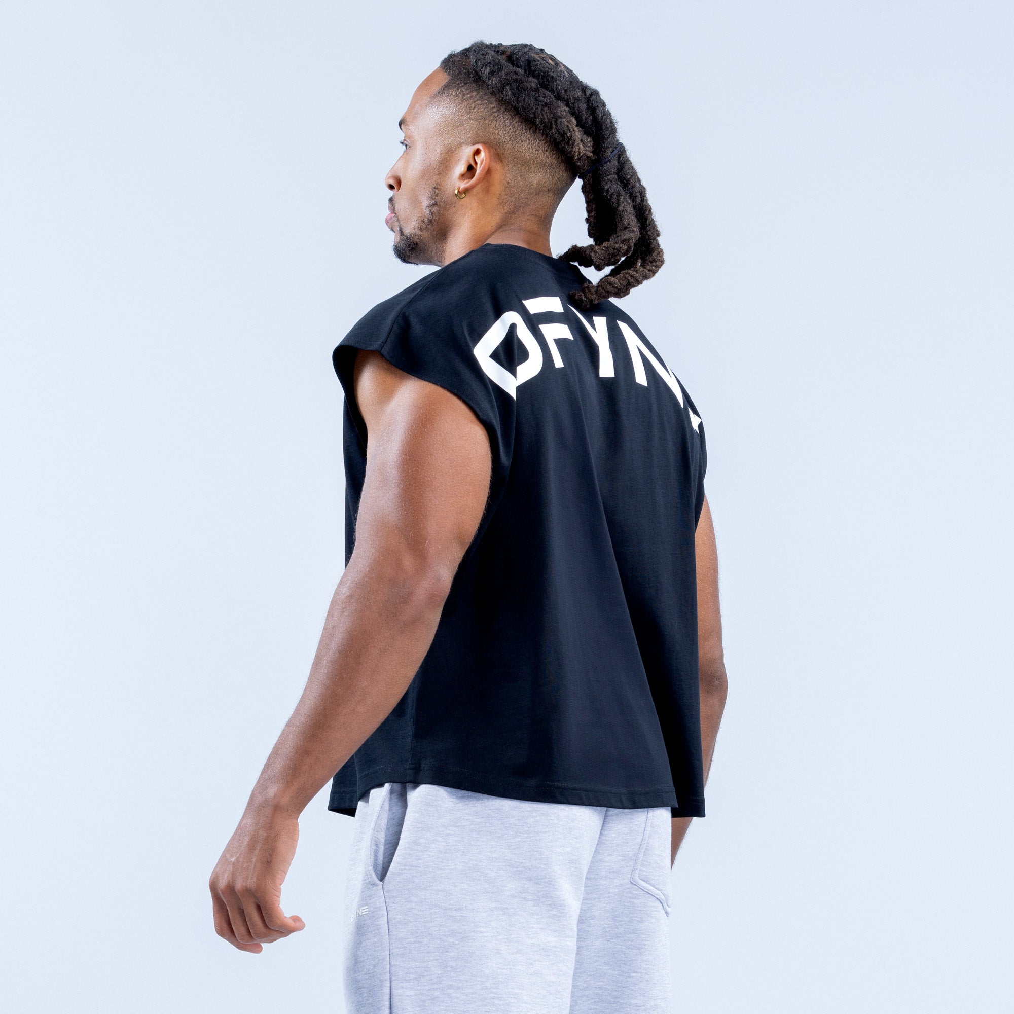 DFYNE Signature Crop Tanktop Herren Schwarz | 173MFTWAQ