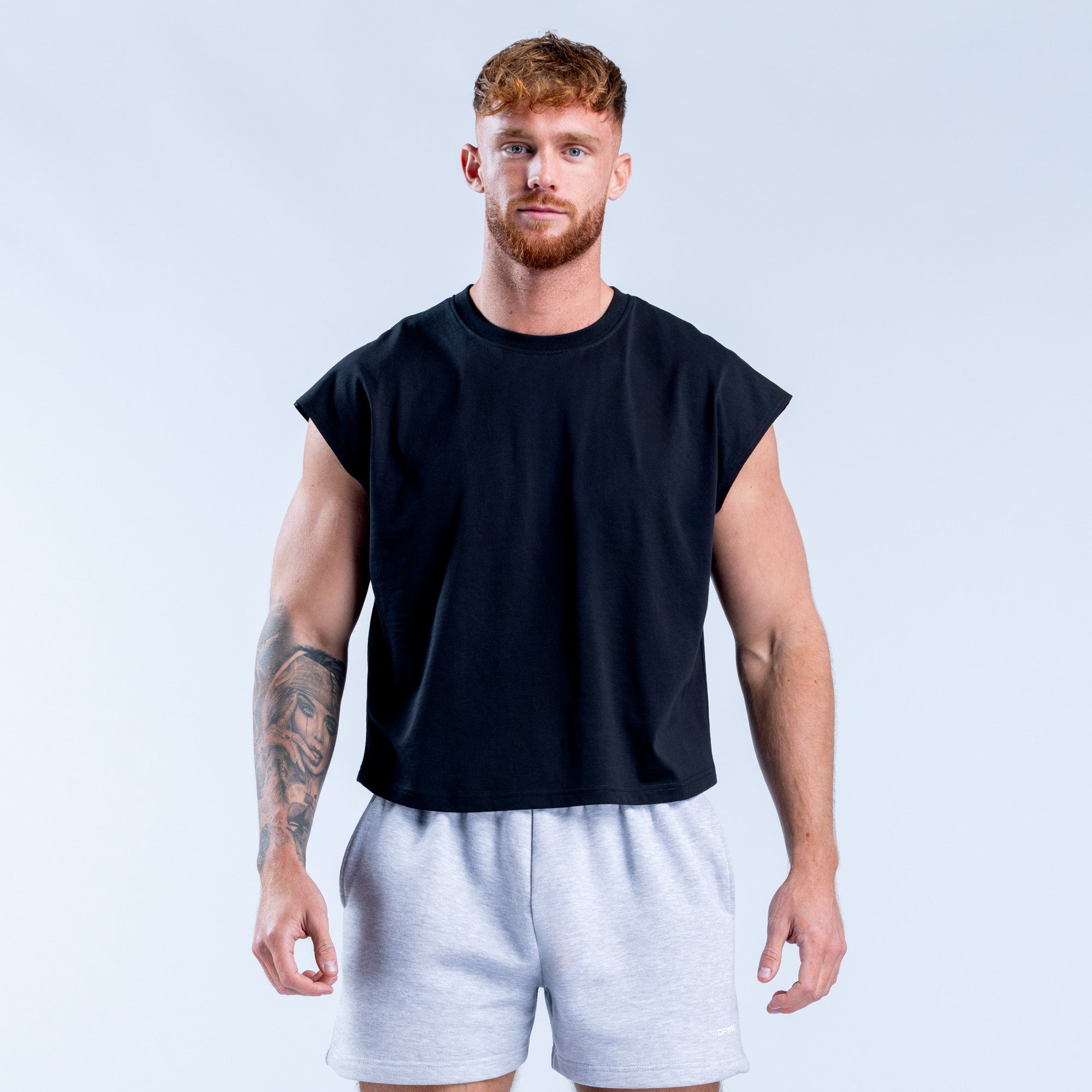 DFYNE Signature Crop Tanktop Herren Schwarz | 173MFTWAQ