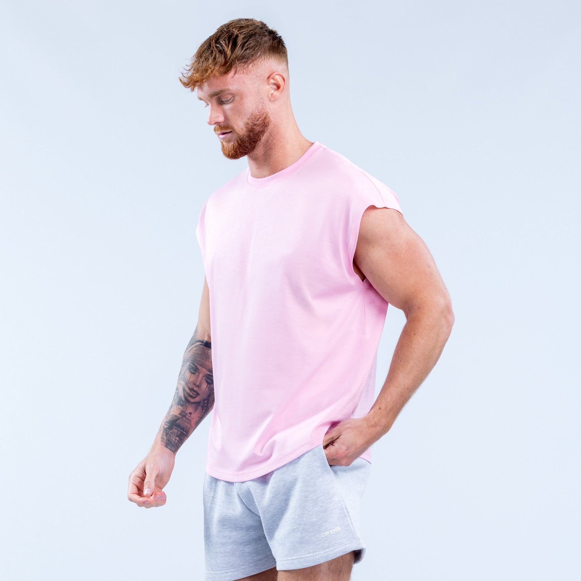 DFYNE Signature Tanktop Herren Hellrosa Rosa | 182XRMQGI