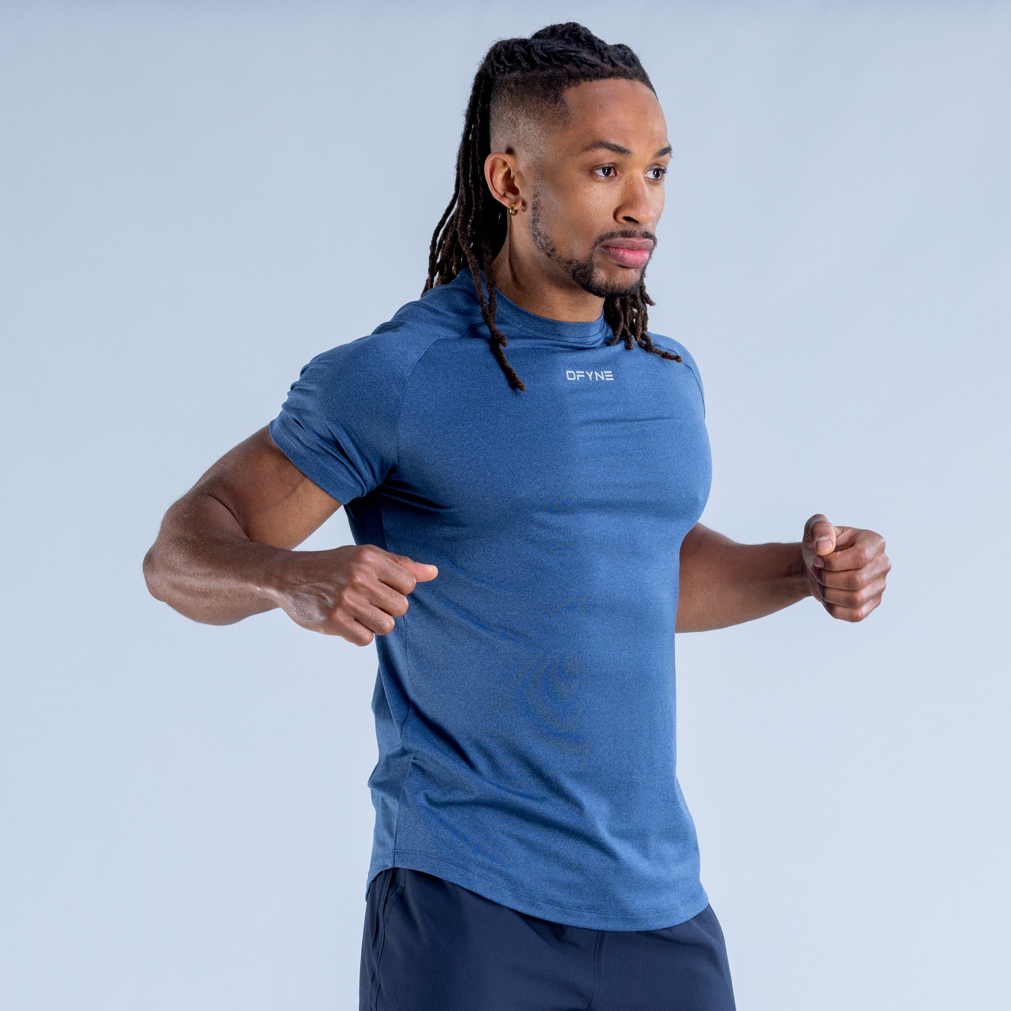 DFYNE Stealth Training T-Shirt Herren Blau | 329TVGHXE