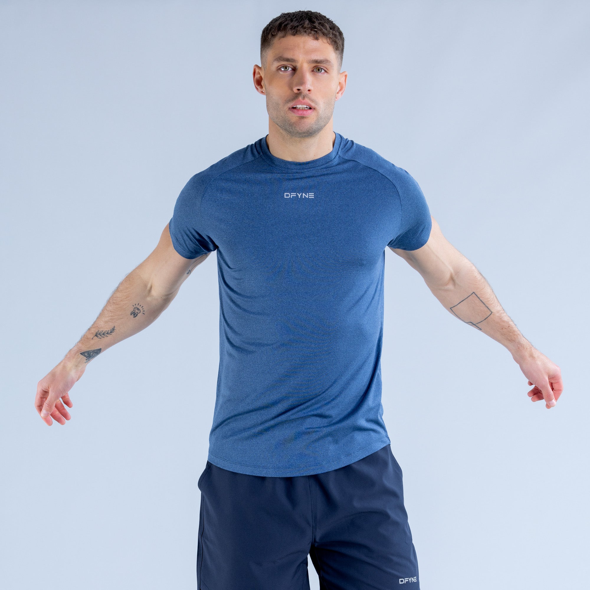 DFYNE Stealth Training T-Shirt Herren Blau | 329TVGHXE