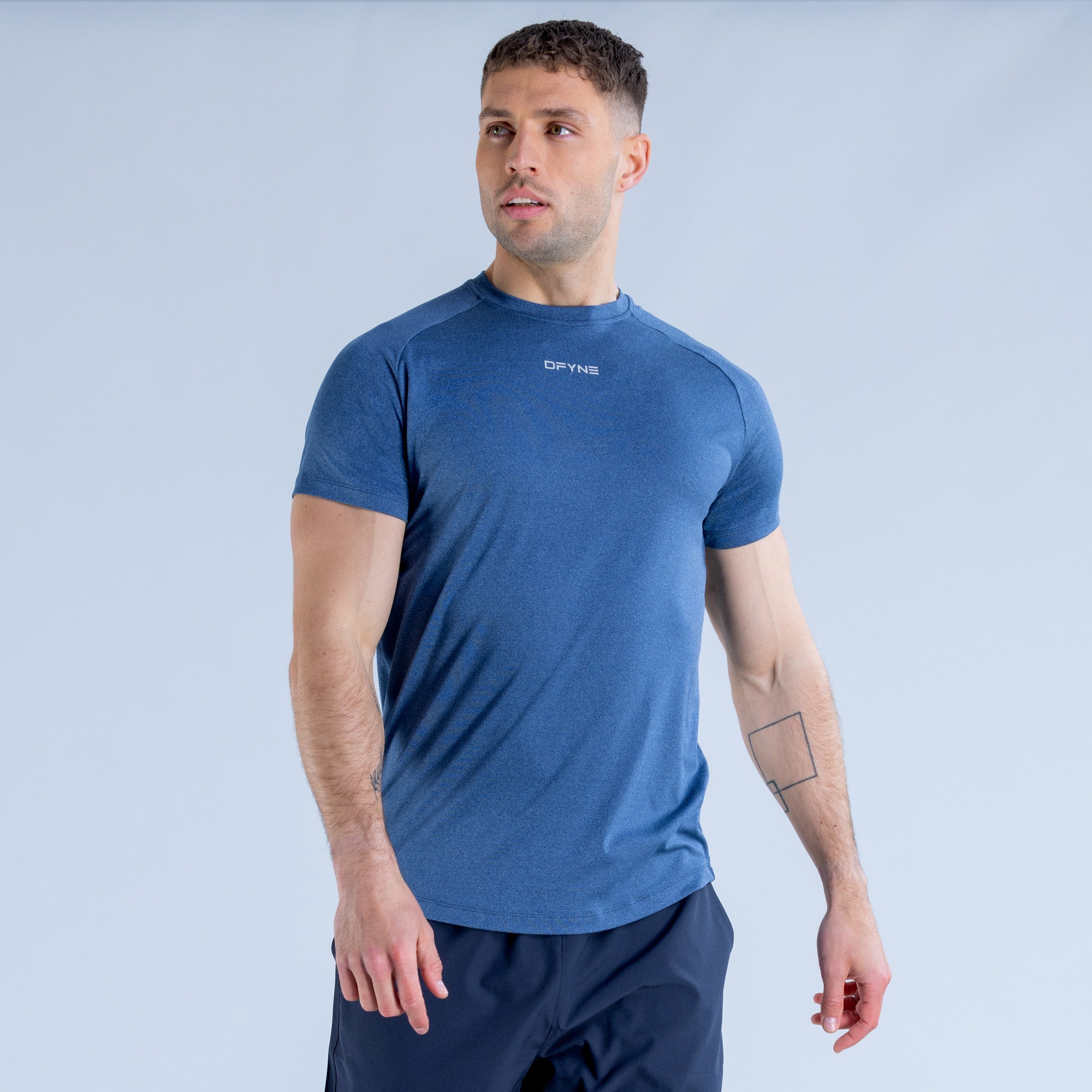 DFYNE Stealth Training T-Shirt Herren Blau | 329TVGHXE