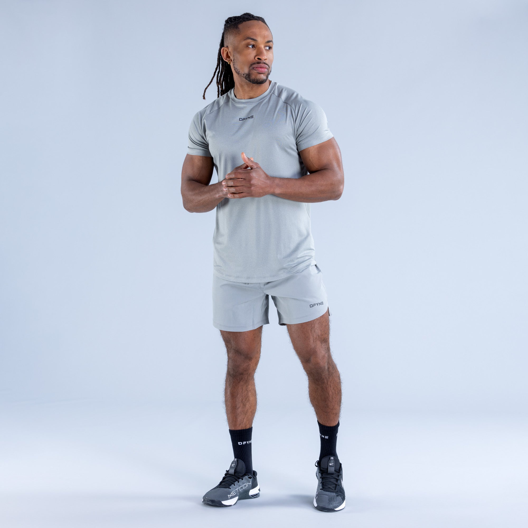 DFYNE Stealth Training T-Shirt Herren Grau | 964LBCJYD