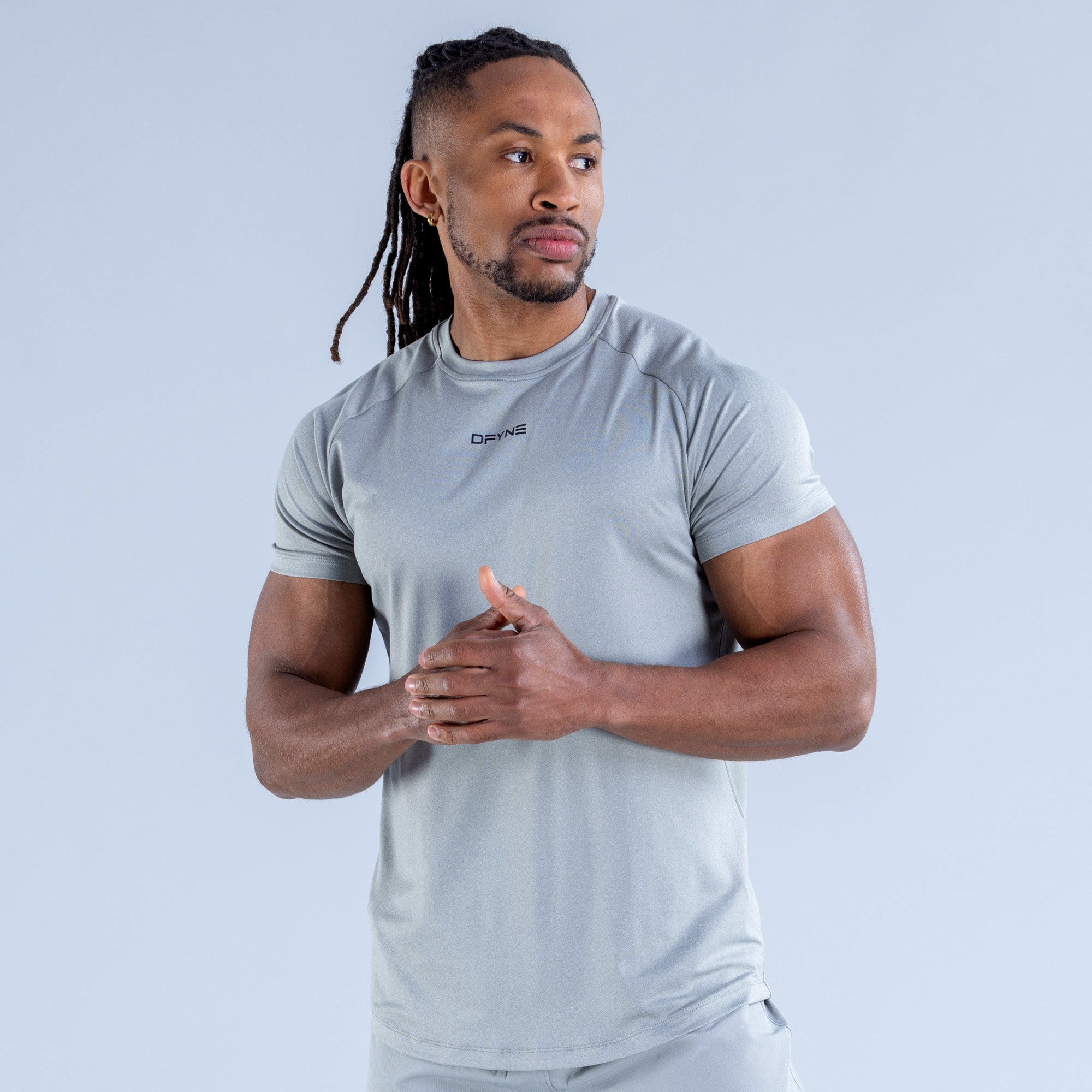 DFYNE Stealth Training T-Shirt Herren Grau | 964LBCJYD